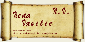 Neda Vasilić vizit kartica